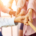 Team of coworker pulling rope together stock photo